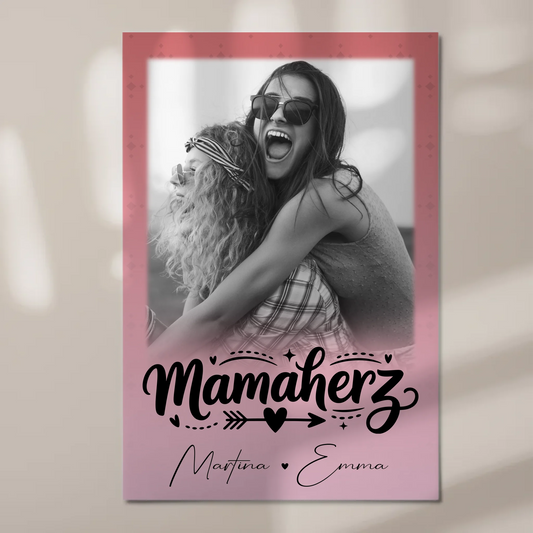 Mama Plakat Fotoboard mit 1 Foto Schön dass es dich gibt personalisiertes Geschenk 1