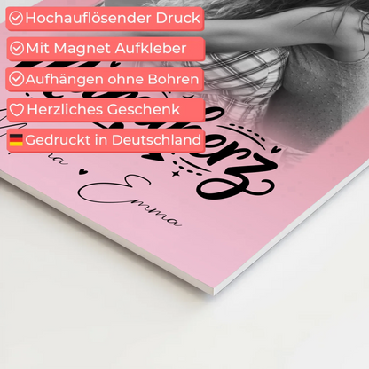 Mama Plakat Fotoboard mit 1 Foto Schön dass es dich gibt personalisiertes Geschenk 10