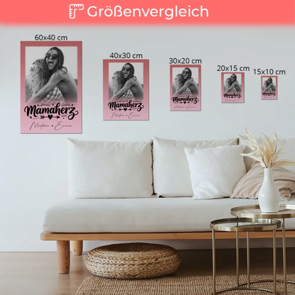 Mama Plakat Fotoboard mit 1 Foto Schön dass es dich gibt personalisiertes Geschenk