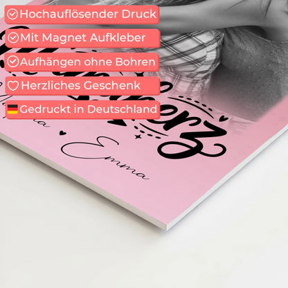 Mama Plakat Fotoboard mit 1 Foto Schön dass es dich gibt personalisiertes Geschenk