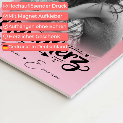 Mama Plakat Fotoboard mit 1 Foto Schön dass es dich gibt personalisiertes Geschenk