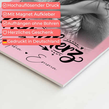 Mama Plakat Fotoboard mit 1 Foto Schön dass es dich gibt personalisiertes Geschenk