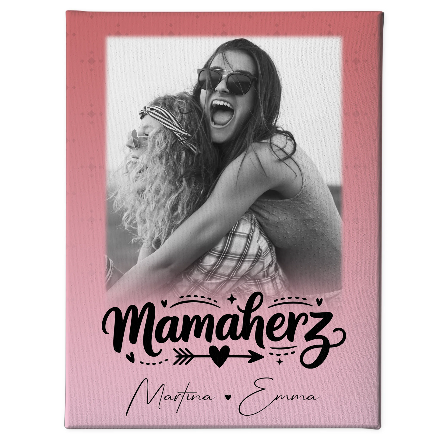 Personalisierte Leinwand Für Mama mit 1 Foto Schön dass es dich gibt Geschenkidee