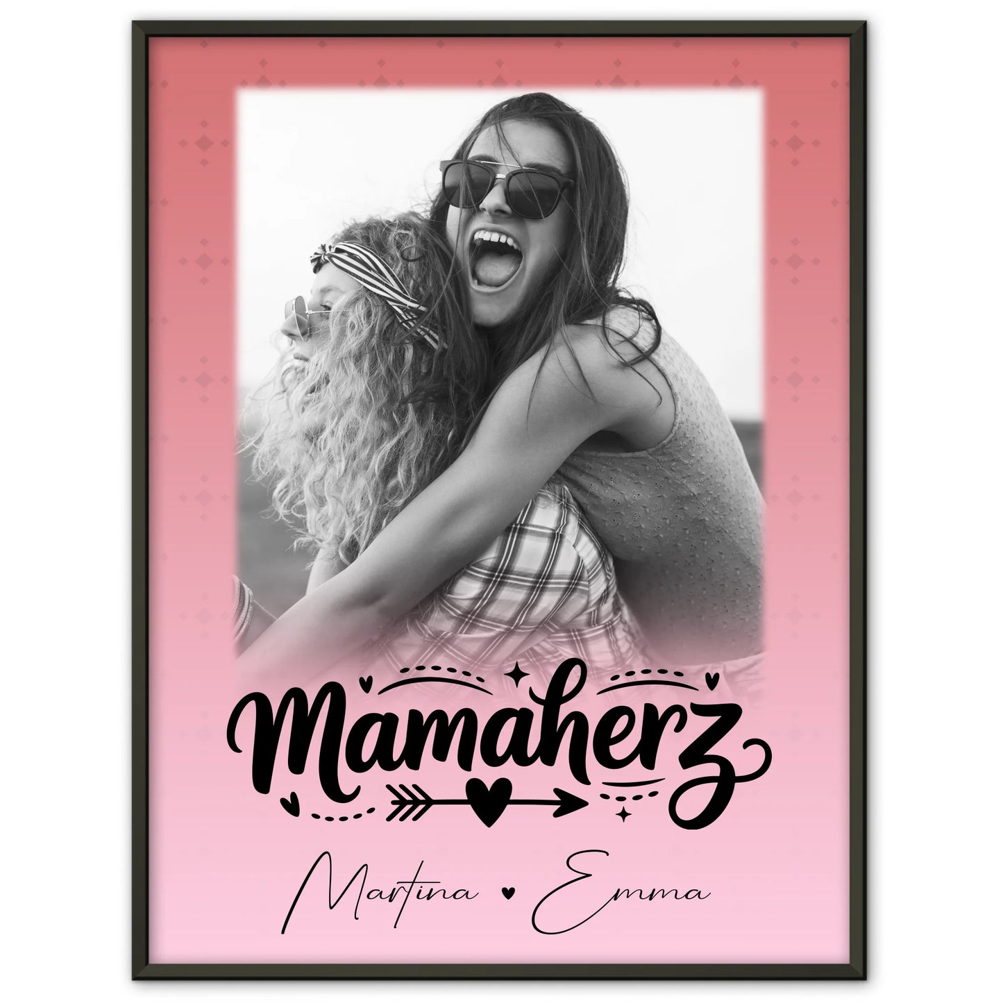 Mutter Poster personalisiert mit 1 Foto als Geschenk Schön dass es dich gibt