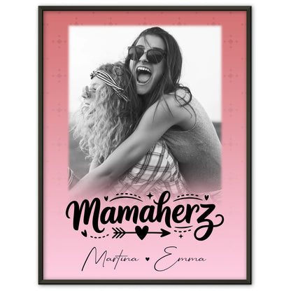 Mutter Poster personalisiert mit 1 Foto als Geschenk Schön dass es dich gibt