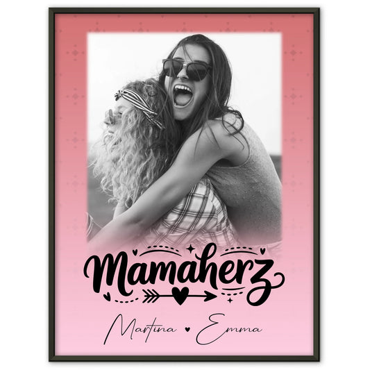 Mutter Poster personalisiert mit 1 Foto als Geschenk Schön dass es dich gibt