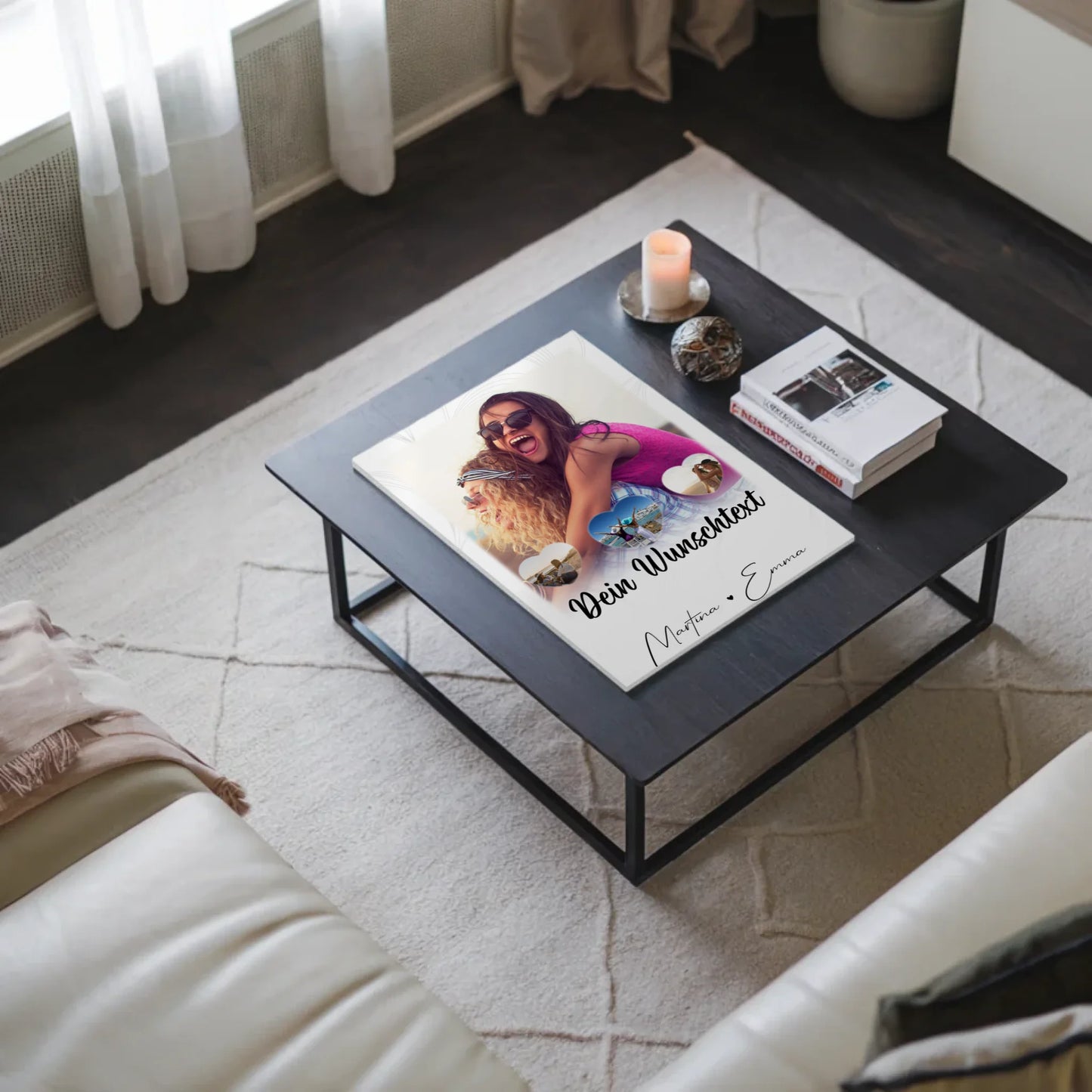 Mama Plakat Fotoboard mit 1 Foto 3 kleine Herz Fotos und Wunschtext Vergiss nie wie toll du bist 3