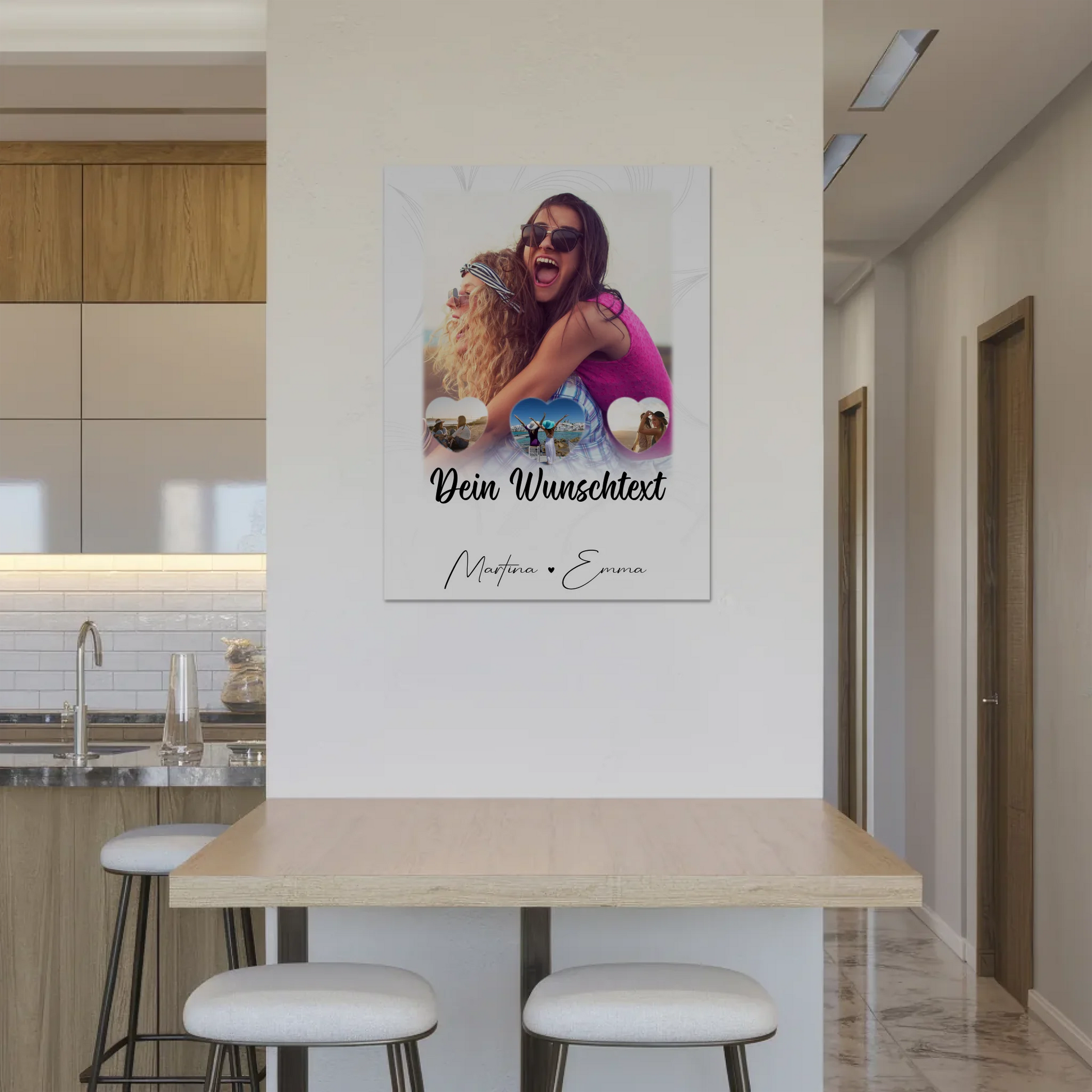 Mama Plakat Fotoboard mit 1 Foto 3 kleine Herz Fotos und Wunschtext Vergiss nie wie toll du bist 8