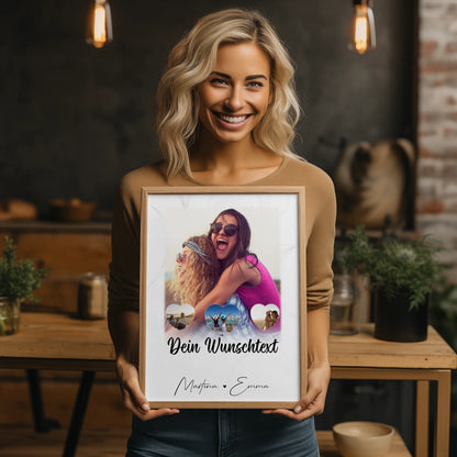 Poster Mama Tochter Vergiss nie wie toll du bist mit 1 Foto 3 kleine Herz Fotos Wunschtext