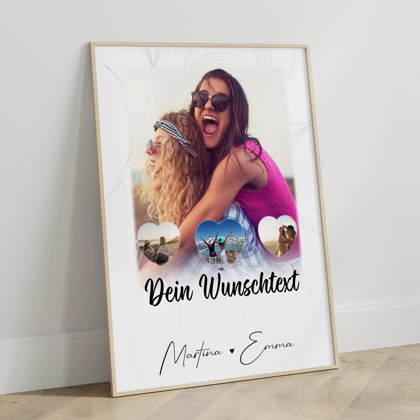 Poster Mama Tochter Vergiss nie wie toll du bist mit 1 Foto 3 kleine Herz Fotos Wunschtext