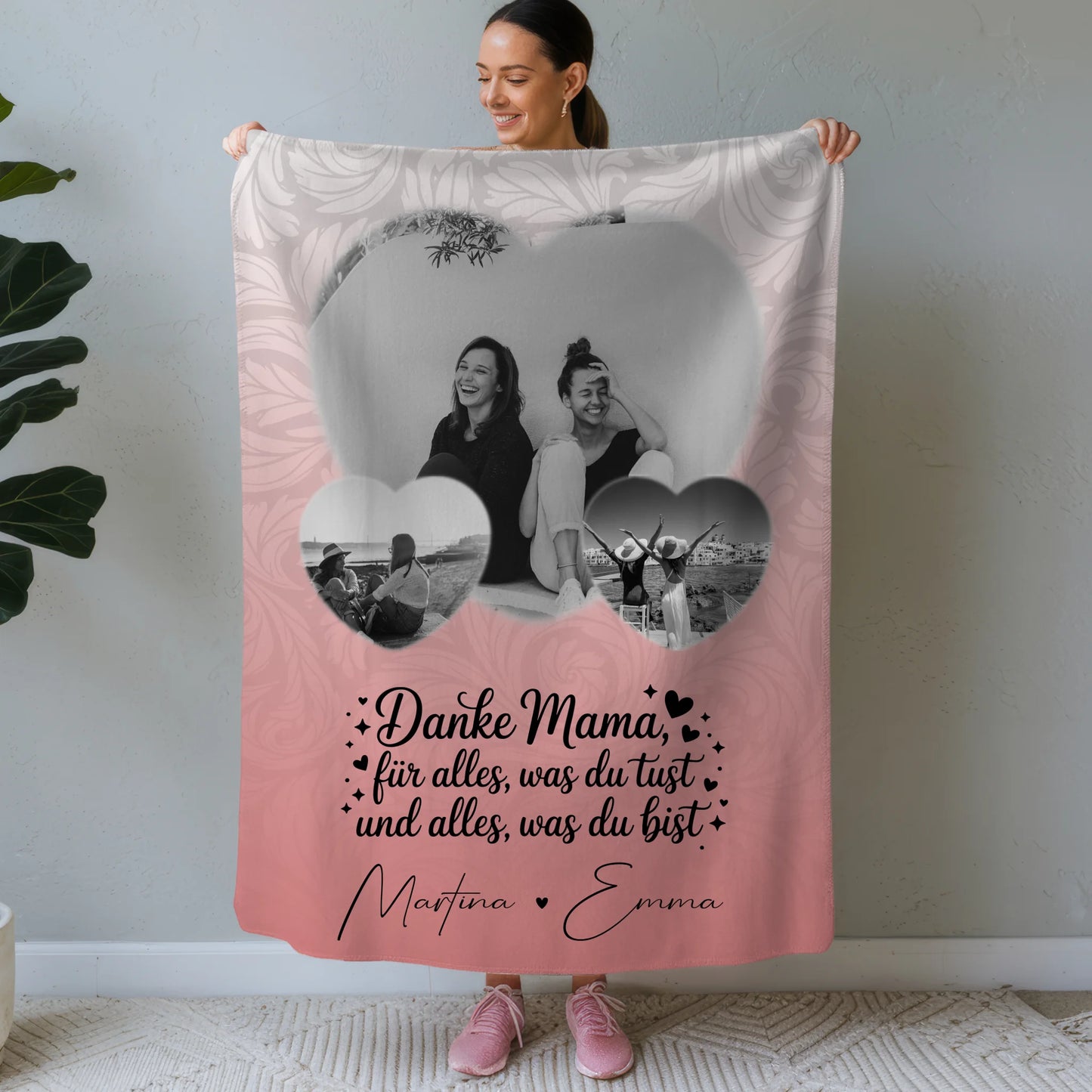 Personalisierte Kuscheldecke Mit Namen 3 Herz Fotos Vergiss Nie Wie Toll Du Bist 1