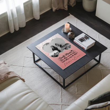 Personalisiertes Mama Plakat mit 3 Herz Fotos und Vergiss nie wie toll du bist