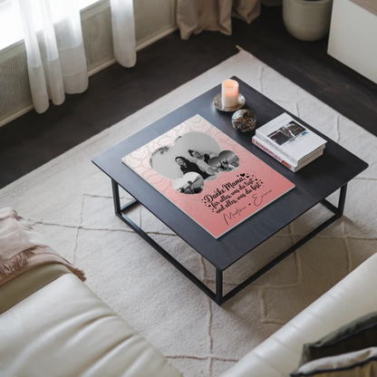 Personalisiertes Mama Plakat mit 3 Herz Fotos und Vergiss nie wie toll du bist