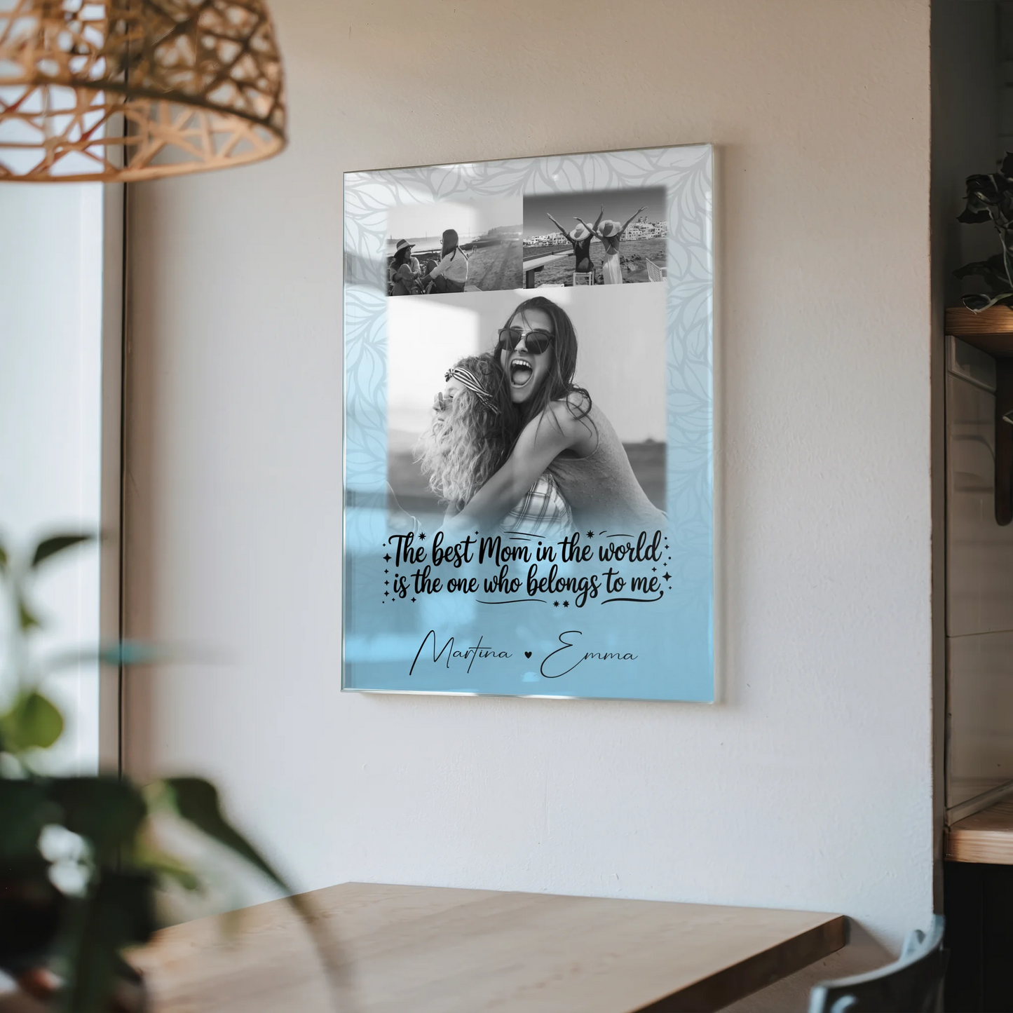 Mama Plakat mit 3 Fotos Ein Leben lang an deiner Seite personalisiertes Geschenk