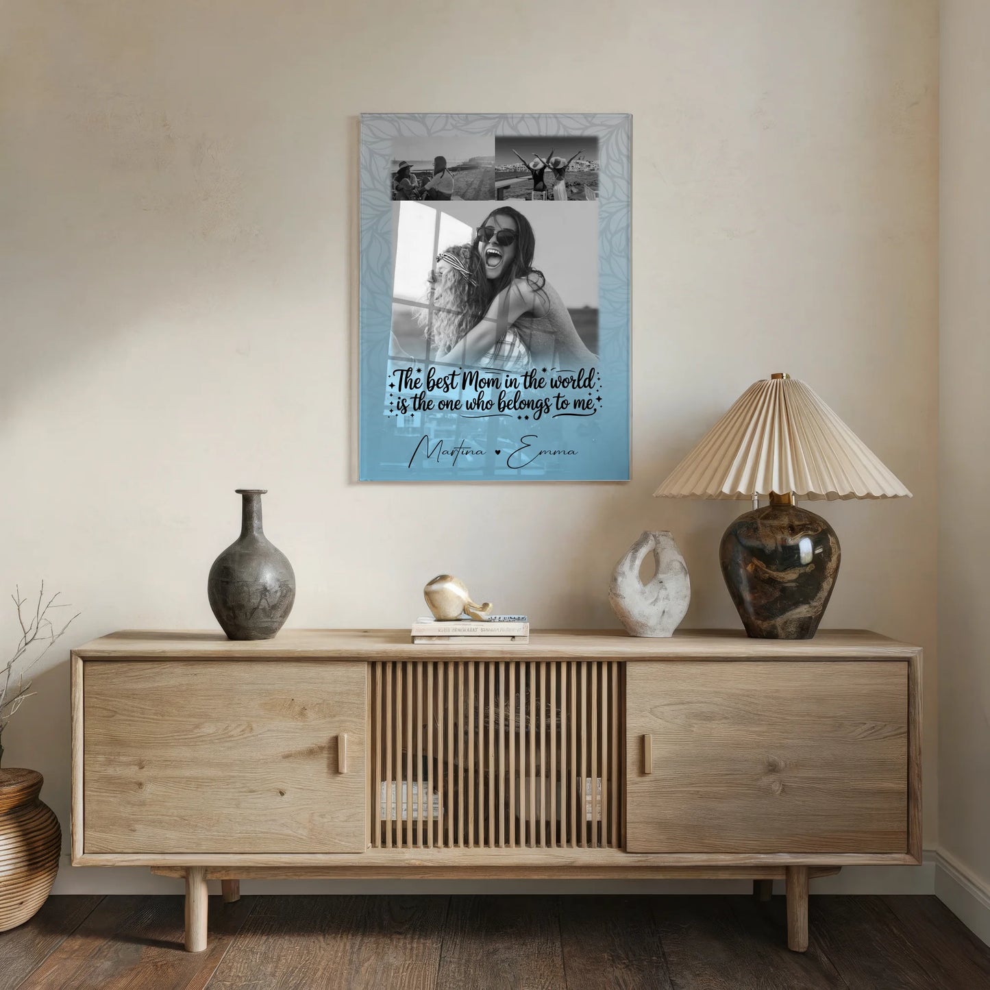 Mama Plakat mit 3 Fotos Ein Leben lang an deiner Seite personalisiertes Geschenk