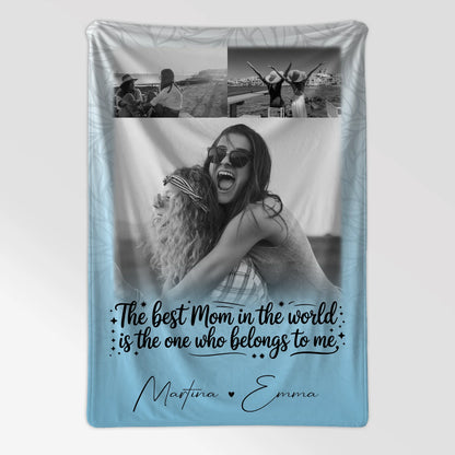 Mama Decke mit 3 Fotos Ein Leben lang an deiner Seite personalisiertes Geschenk 7
