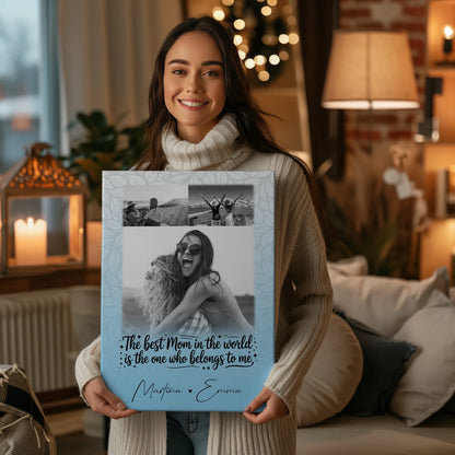 Mama Leinwand mit 3 Fotos Ein Leben lang an deiner Seite personalisiertes Geschenk