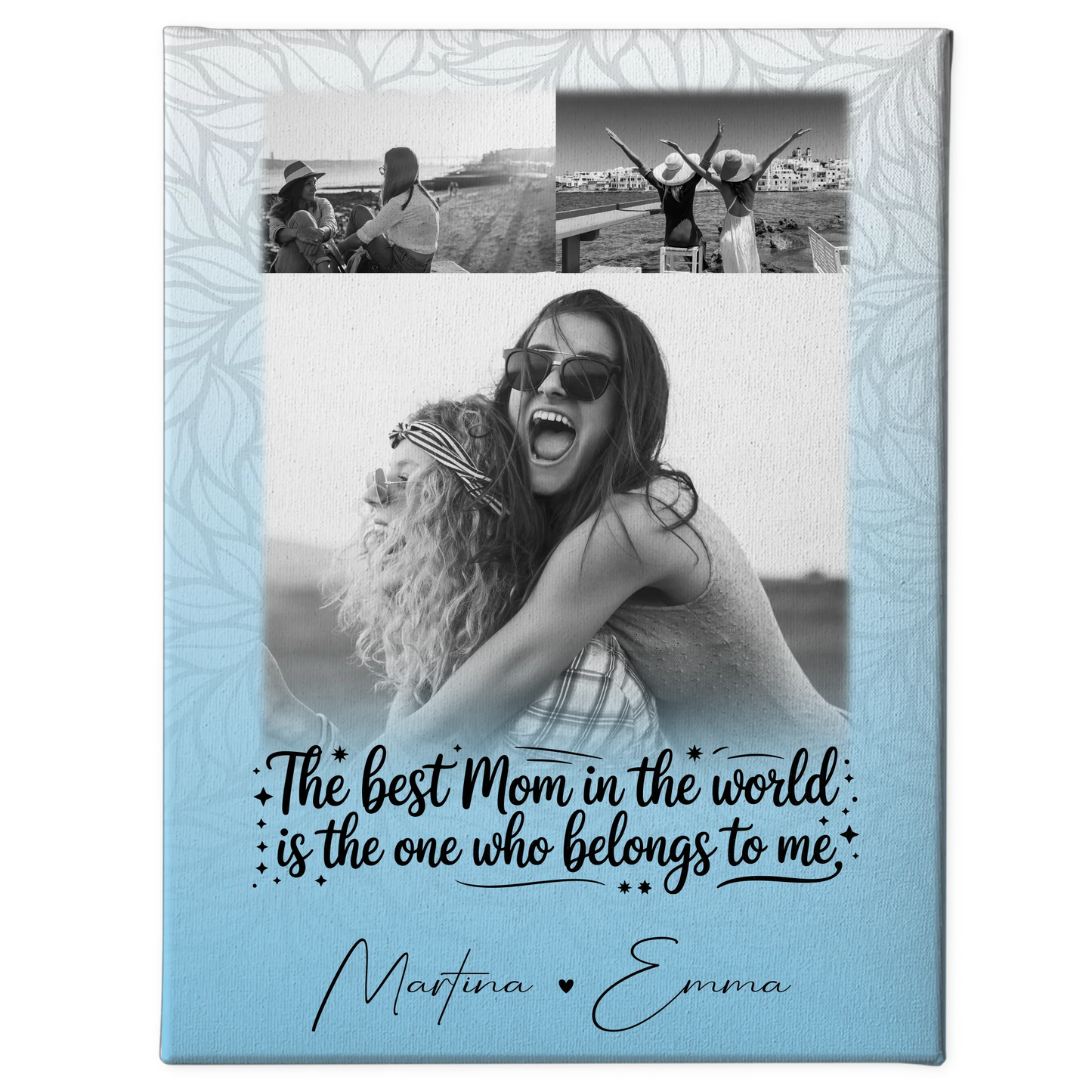 Mama Leinwand mit 3 Fotos Ein Leben lang an deiner Seite personalisiertes Geschenk