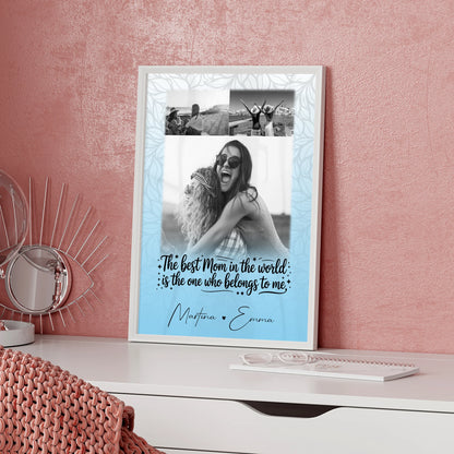 Mutter Poster mit 3 Fotos Ein Leben lang an deiner Seite