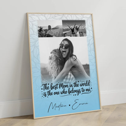 Mutter Poster mit 3 Fotos Ein Leben lang an deiner Seite