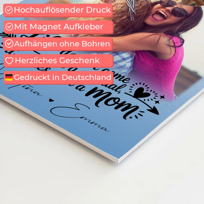 Personalisiertes Mama Plakat mit 3 Fotos und Herz Foto Life is better with you in it 4