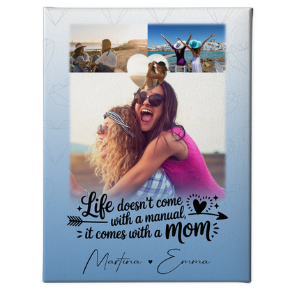 Personalisierte Mama Plakat mit 3 Fotos und Herz Foto Life is Better with You in It