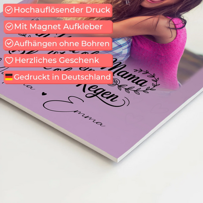 Mama Plakat Fotoboard mit 4 Fotos Einfach mal Danke sagen personalisiertes Geschenk