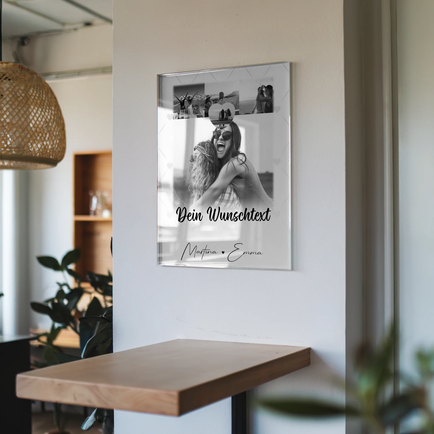 Mama Plakat mit 4 Fotos 1 Kleines Herz Foto Wunschtext Einfach so personalisiertes Geschenk