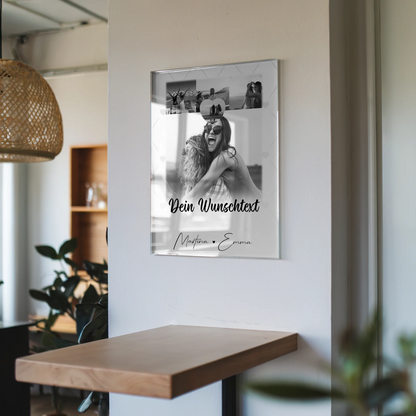 Mama Plakat mit 4 Fotos 1 Kleines Herz Foto Wunschtext Einfach so personalisiertes Geschenk
