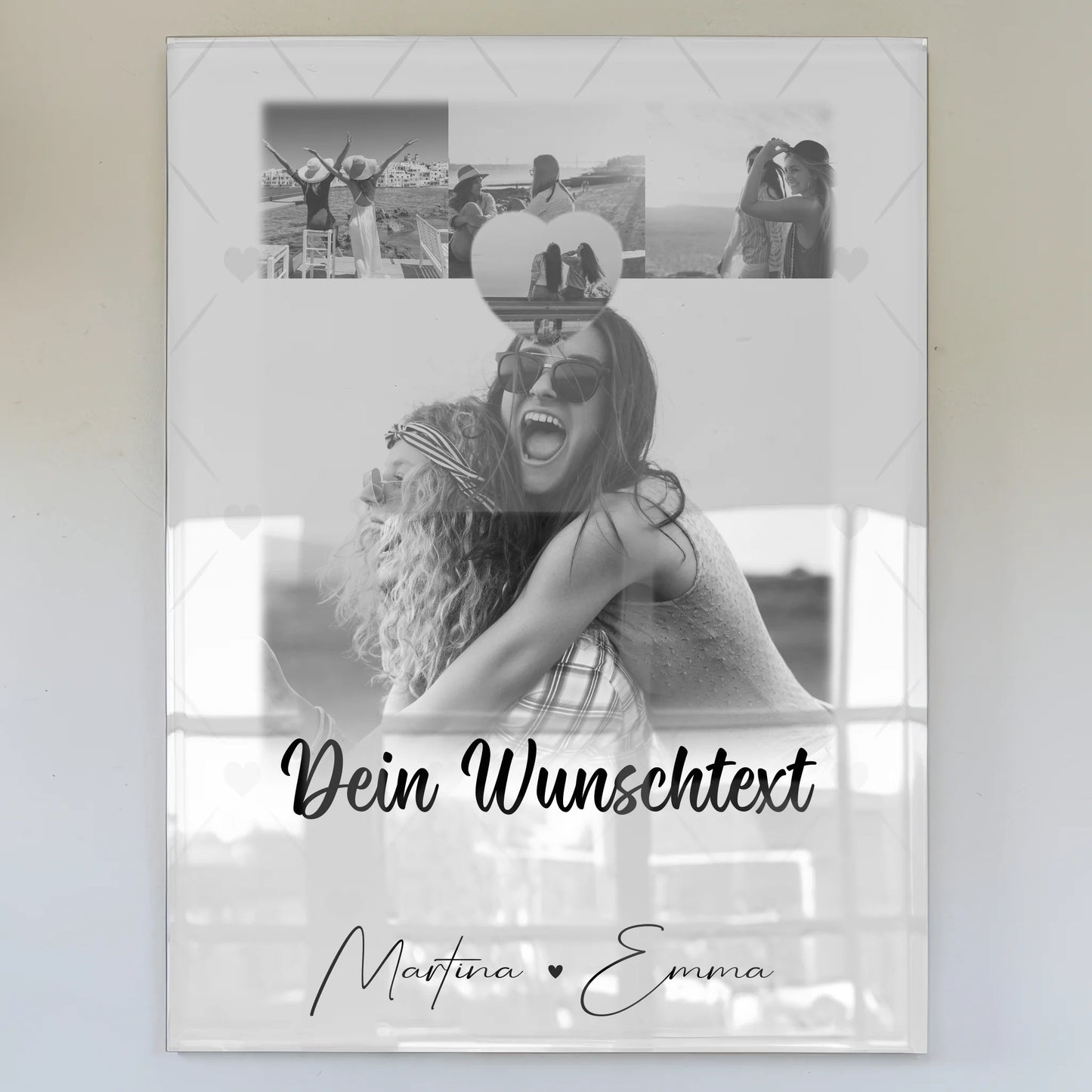 Mama Plakat mit 4 Fotos 1 Kleines Herz Foto Wunschtext Einfach so personalisiertes Geschenk