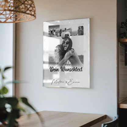 Mama Plakat mit 4 Fotos 1 Kleines Herz Foto Wunschtext Einfach so personalisiertes Geschenk