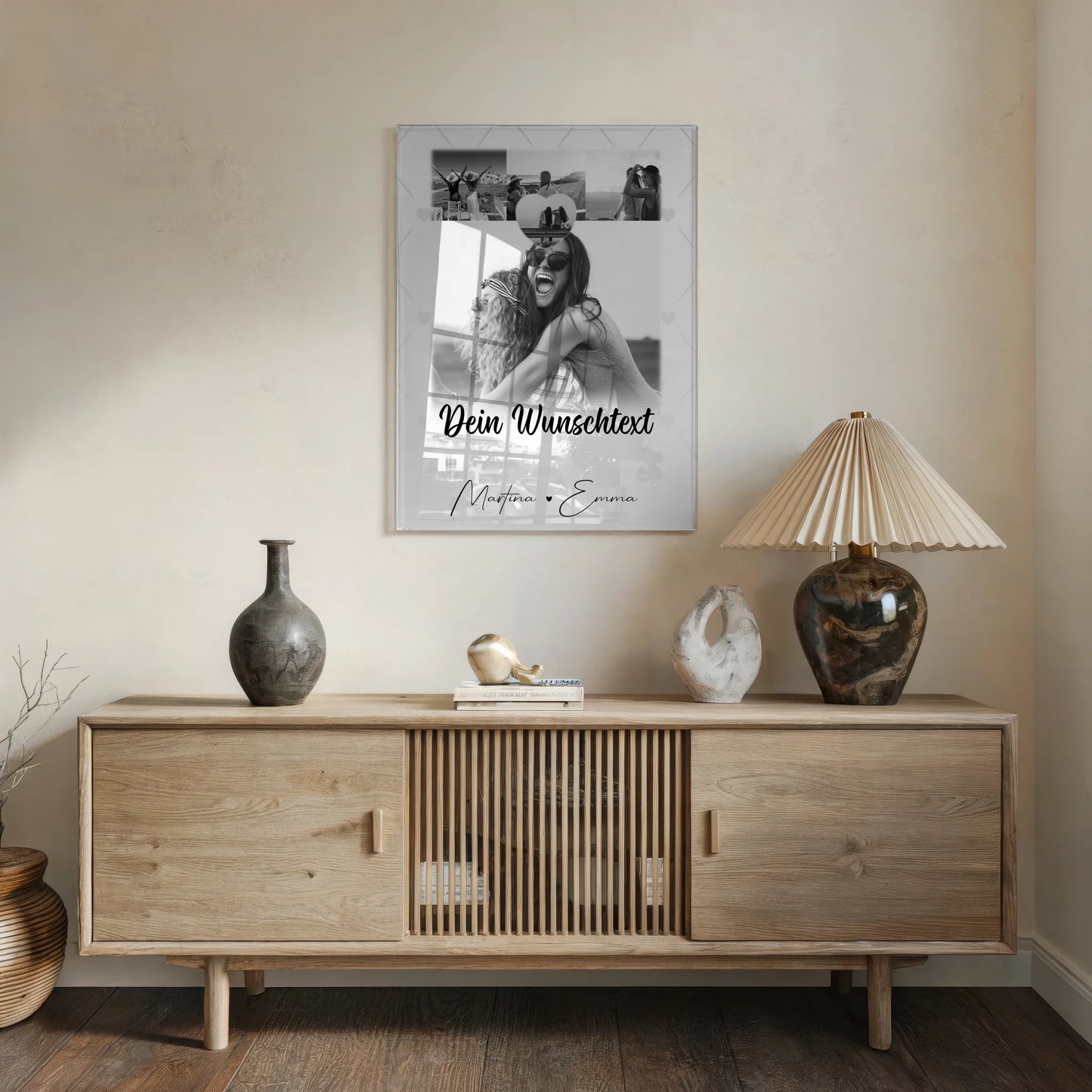 Mama Plakat mit 4 Fotos 1 Kleines Herz Foto Wunschtext Einfach so personalisiertes Geschenk
