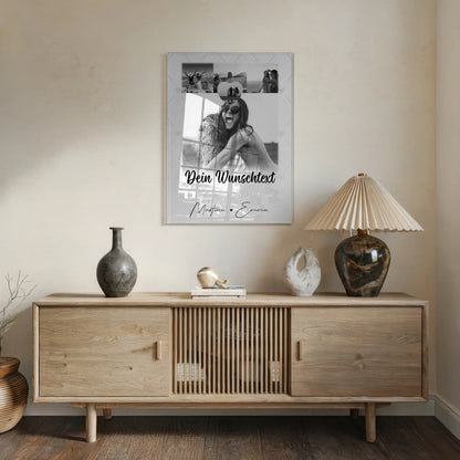 Mama Plakat mit 4 Fotos 1 Kleines Herz Foto Wunschtext Einfach so personalisiertes Geschenk