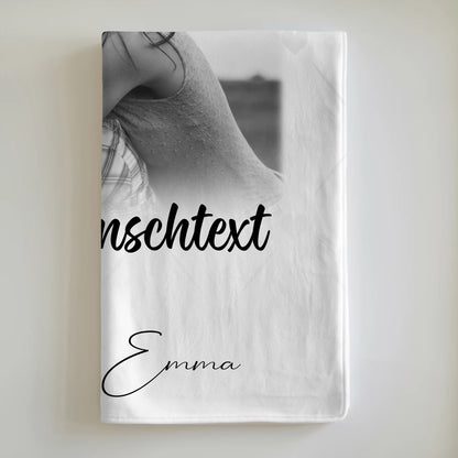 Personalisierte Kuscheldecke für Mama mit 4 Fotos 1 Herz Wunschtext Einfach so 6