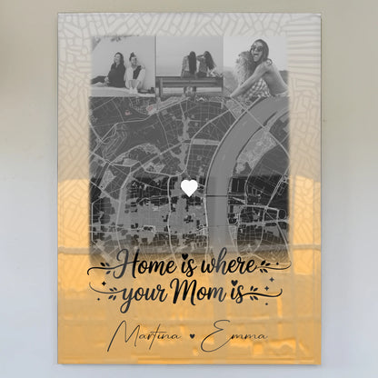 Mama Plakat Acrylglas Bild mit 4 Fotos und Karte Personalisiertes Geschenk Zusammen einfach unerträglich