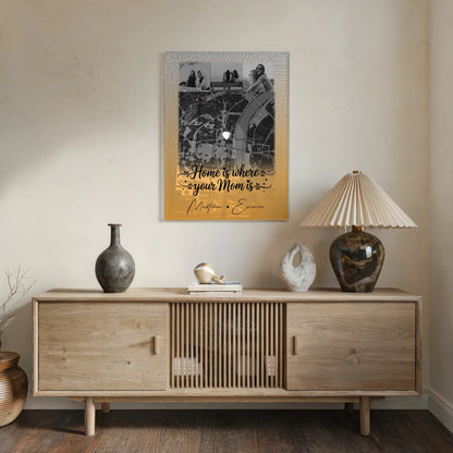 Mama Plakat Acrylglas Bild mit 4 Fotos und Karte Personalisiertes Geschenk Zusammen einfach unerträglich