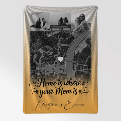 Personalisierte Decke Mama mit 4 Fotos und Karte Zusammen einfach unerträglich Geschenk 7