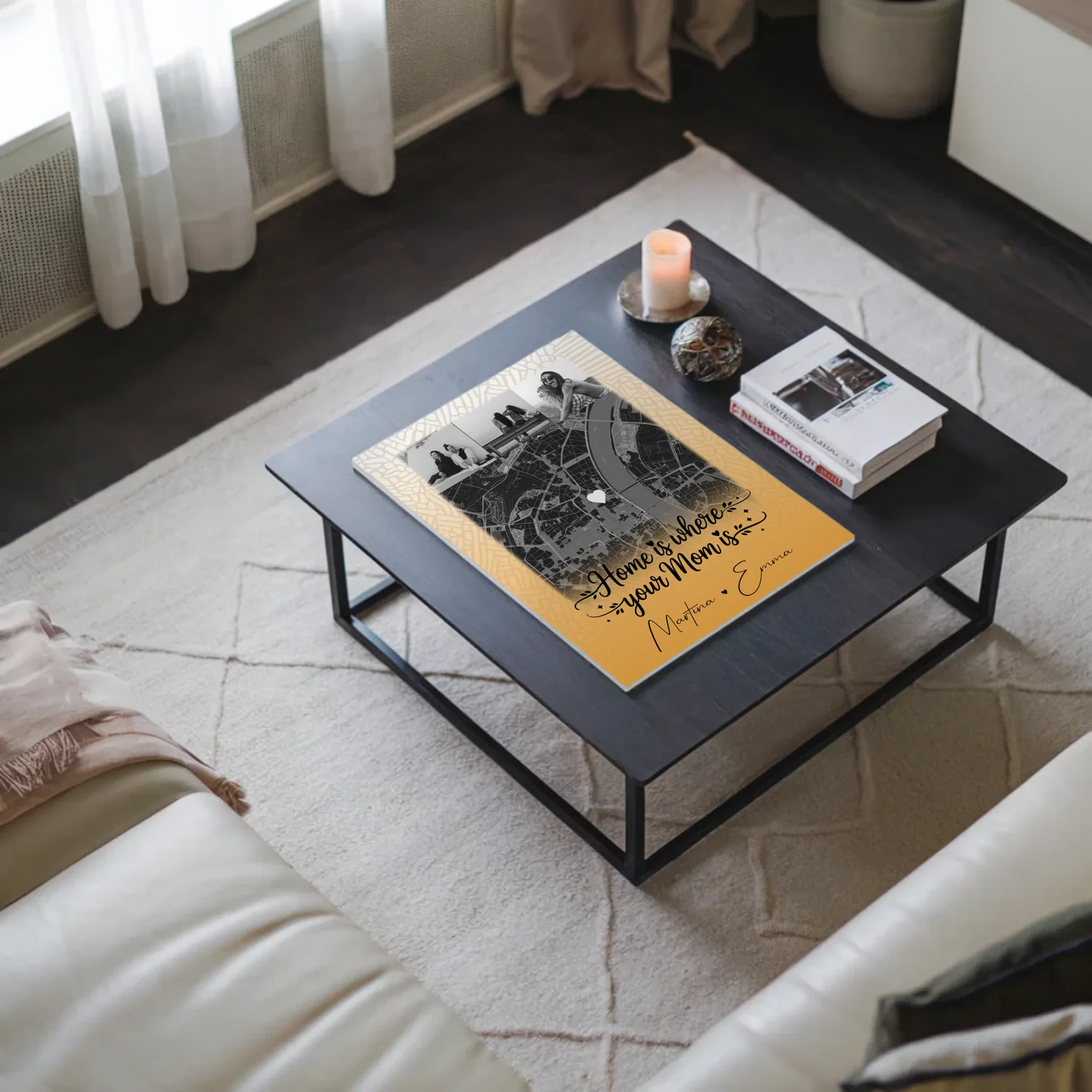 Mama Plakat mit 4 Fotos und Karte Zusammen einfach unerträglich personalisiertes Geschenk 9