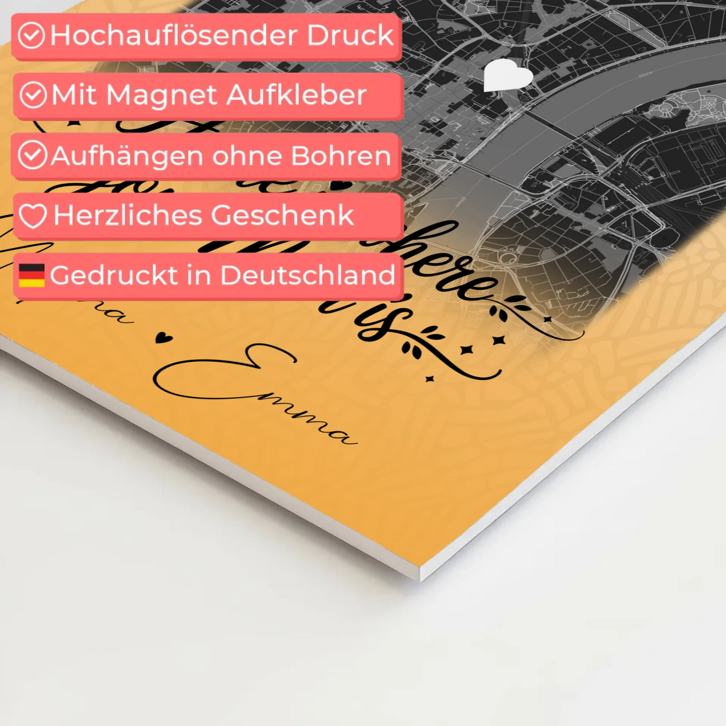 Mama Plakat mit 4 Fotos und Karte Zusammen einfach unerträglich personalisiertes Geschenk 10