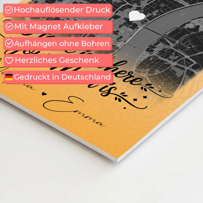 Mama Plakat mit 4 Fotos und Karte Zusammen einfach unerträglich personalisiertes Geschenk