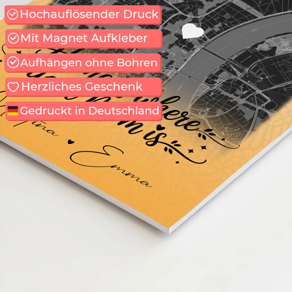 Mama Plakat mit 4 Fotos und Karte Zusammen einfach unerträglich personalisiertes Geschenk