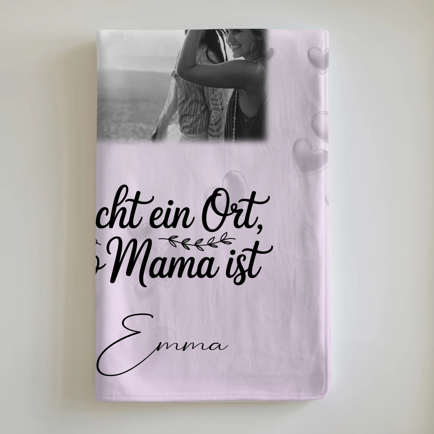 Decke mit Spruch Für Mama mit 4 Fotos und 1 Herz Foto You make my heart smile 6
