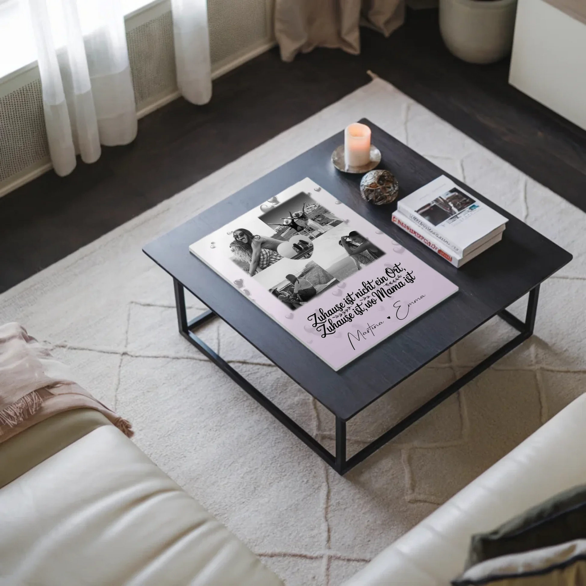 Mama Plakat Fotoboard mit 4 Fotos und Herz Foto You make my heart smile 9