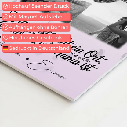 Mama Plakat Fotoboard mit 4 Fotos und Herz Foto You make my heart smile
