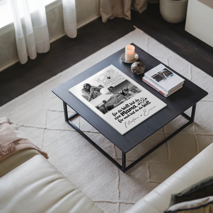 Mama Plakat Fotoboard mit 3 Fotos und Herz Foto Karte You make my heart smile