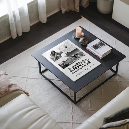 Mama Plakat Fotoboard mit 3 Fotos und Herz Foto Karte You make my heart smile