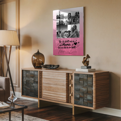 Mama Plakat Acrylglas Bild mit 8 Fotos und Herz Foto Zuhause ist wo du bist