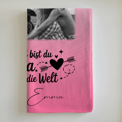 Personalisierte Kuscheldecke Für Mama mit 8 Fotos und Herz Foto Zuhause ist wo du bist 6