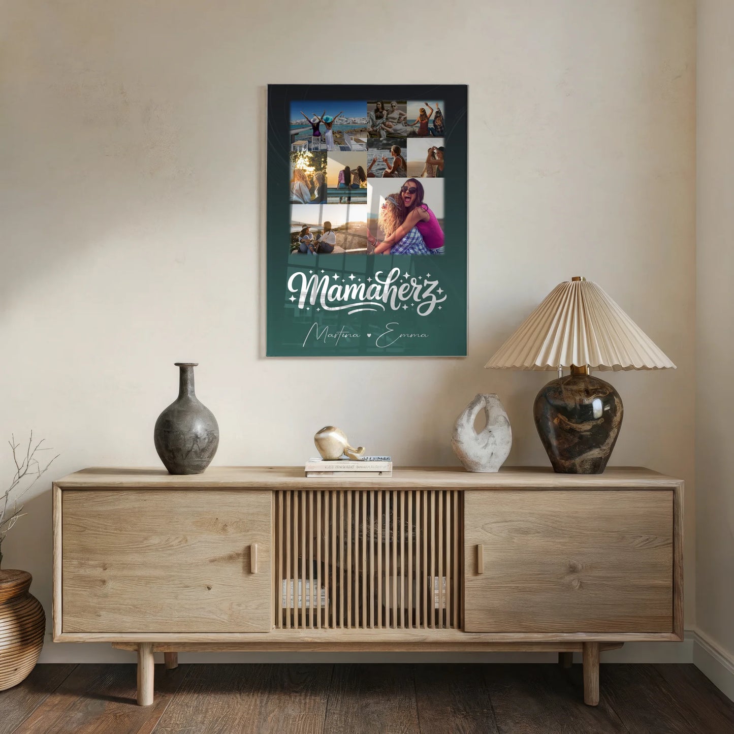 Personalisierte Mama Plakat Acrylglas Bild mit 9 Fotos – Individuelles Geschenk für Mütter