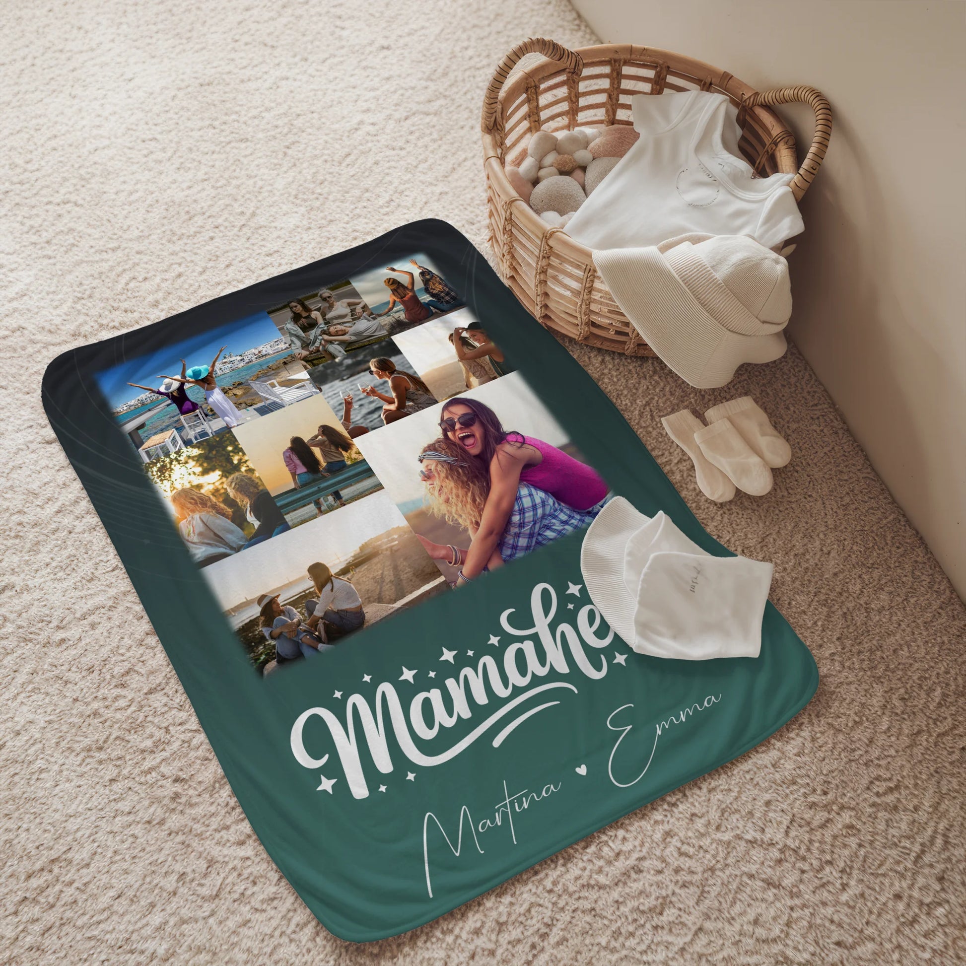 Personalisierte Kuscheldecke Mit Namen mit 9 Fotos Individuelles Geschenk für Jeden Anlass 2